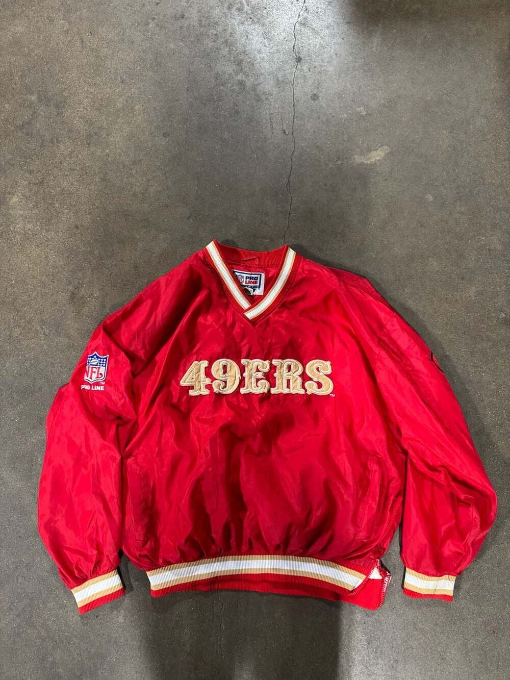 Vintage Starter NFL Pro Line San Francisco 49ers V-Neck Pullover Windbreaker Jac